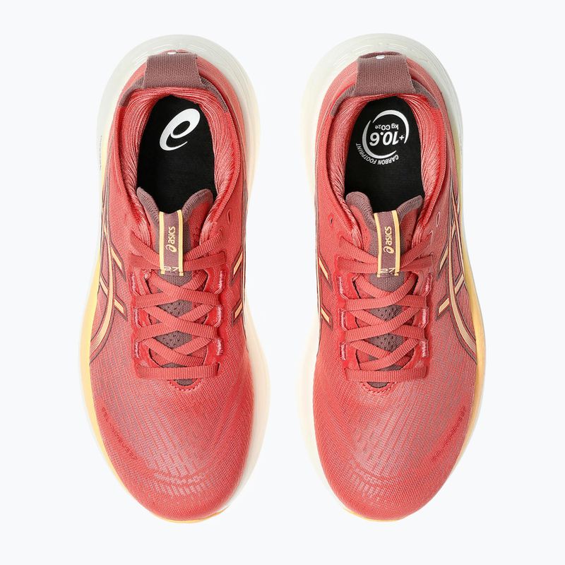 Asics Gel-Nimbus 27 moteriški bėgimo bateliai tamsiai rožinės spalvos molio/orange glow 7