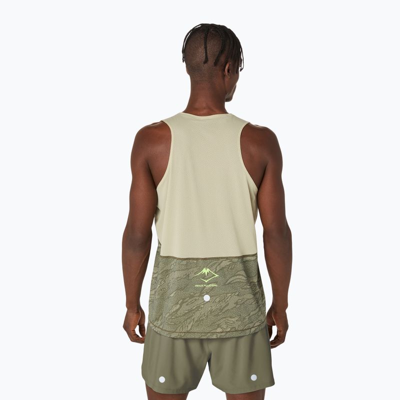Vyriški bėgimo marškinėliai ASICS Fujitrail Singlet mantle green/khaki 3