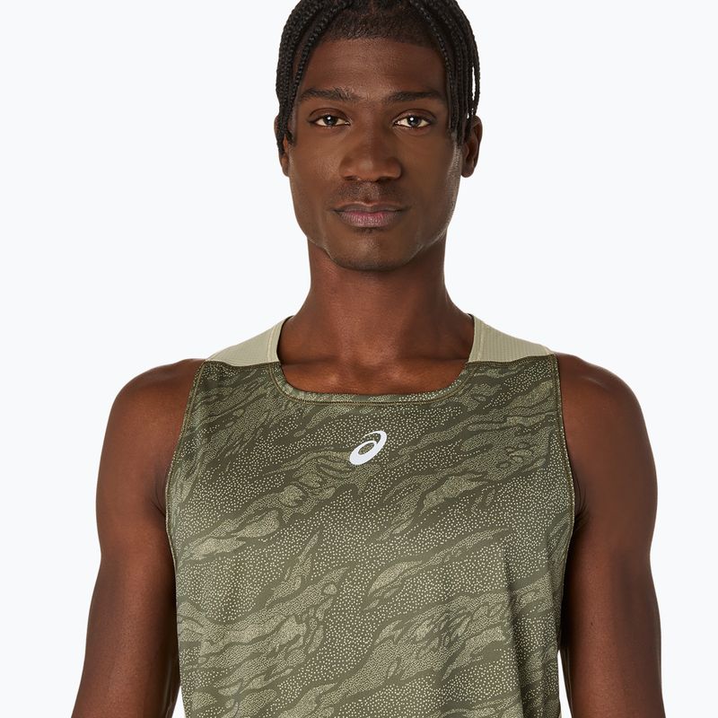 Vyriški bėgimo marškinėliai ASICS Fujitrail Singlet mantle green/khaki 5