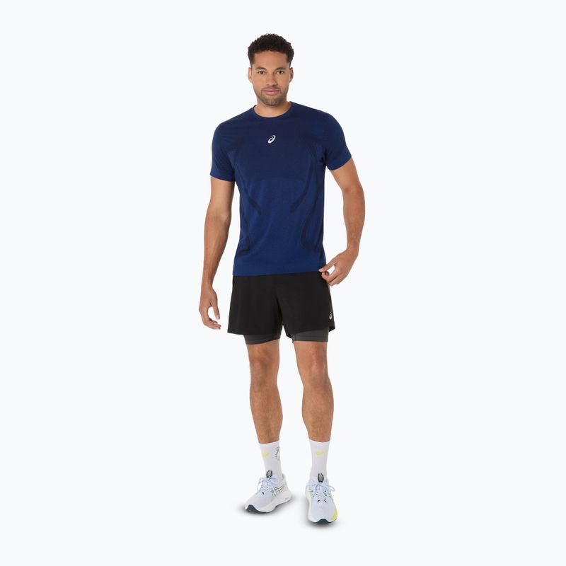 Vyriški bėgimo marškinėliai ASICS Road Seamless illusion blue/glow yellow 2