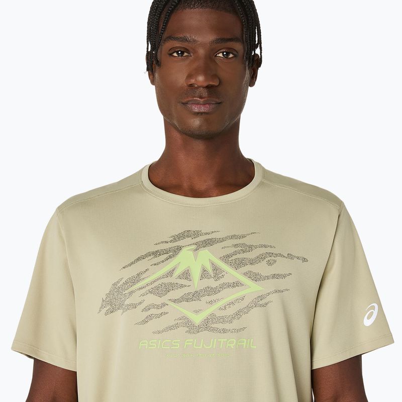 Vyriški bėgimo marškinėliai ASICS Fujitrail Logo SS khaki 5