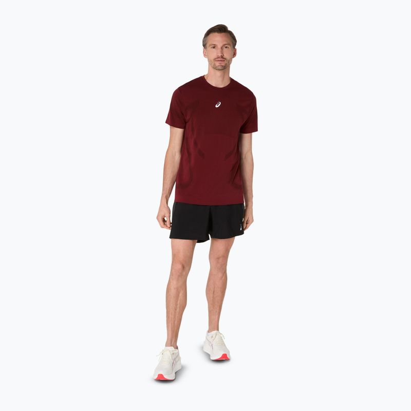 Vyriški bėgimo marškinėliai ASICS Road Seamless dark red planet 2