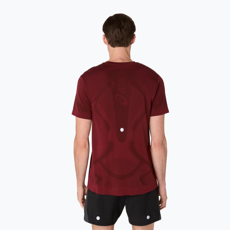 Vyriški bėgimo marškinėliai ASICS Road Seamless dark red planet 3