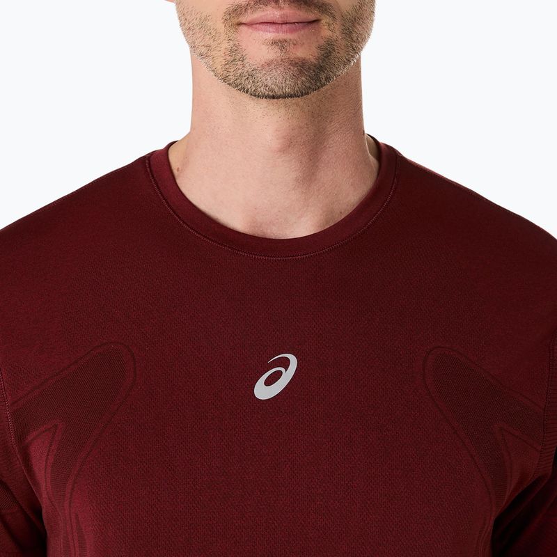 Vyriški bėgimo marškinėliai ASICS Road Seamless dark red planet 5