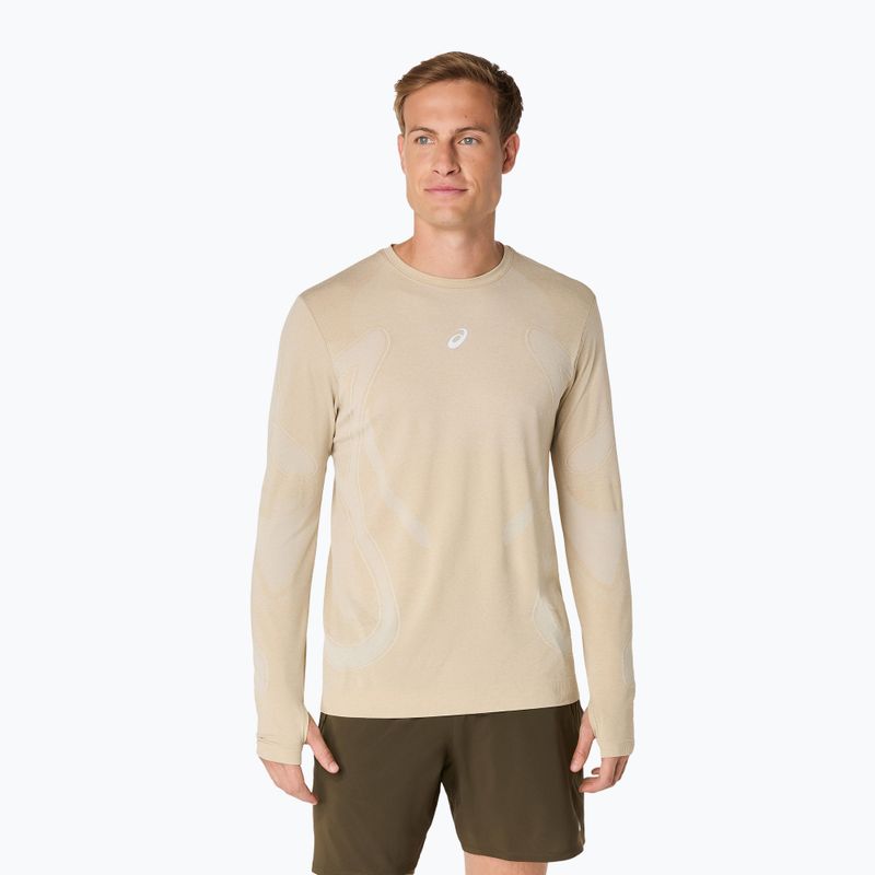 Vyriški bėgimo marškinėliai ilgomis rankovėmis ASICS Road Seamless LS cream