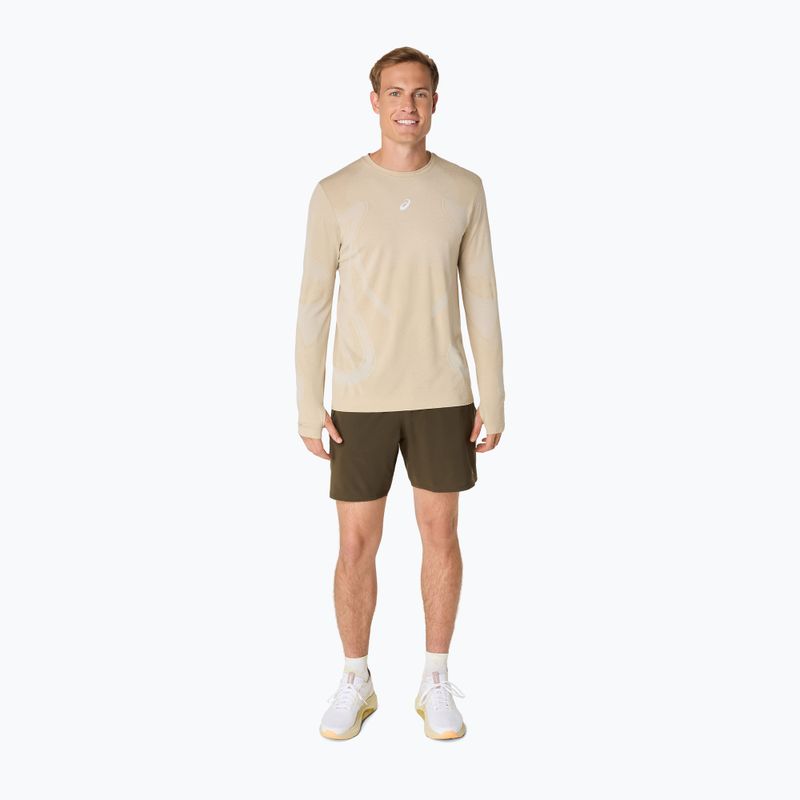 Vyriški bėgimo marškinėliai ilgomis rankovėmis ASICS Road Seamless LS cream 2