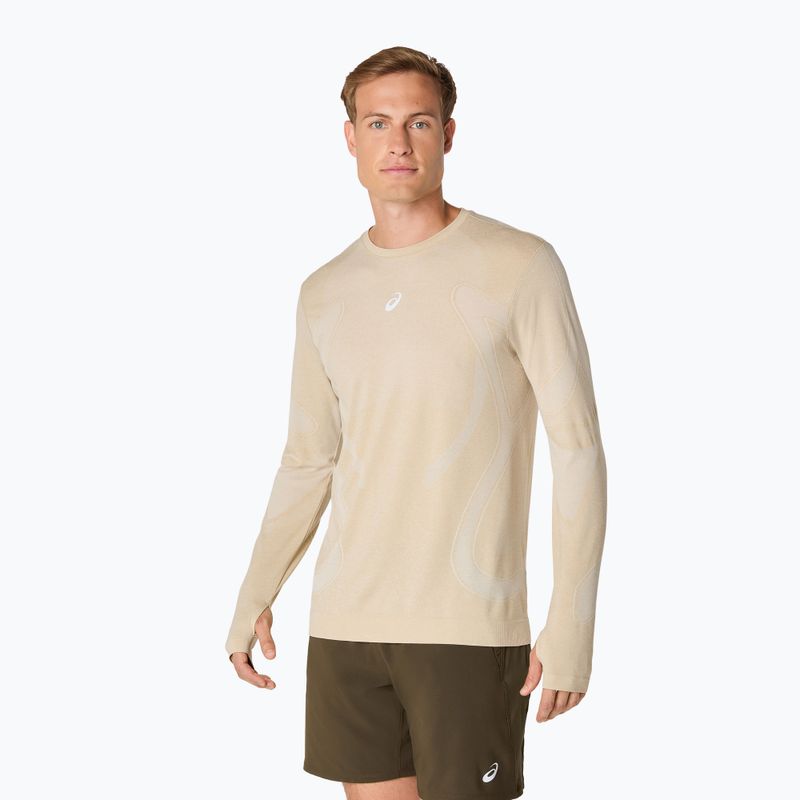 Vyriški bėgimo marškinėliai ilgomis rankovėmis ASICS Road Seamless LS cream 4