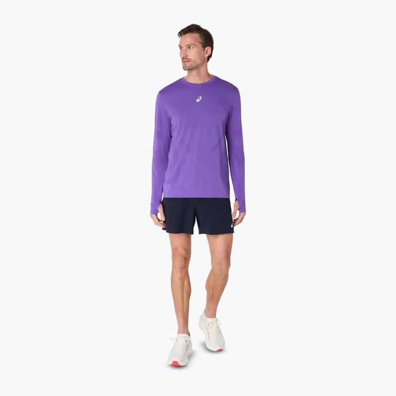 Vyriški bėgimo marškinėliai ilgomis rankovėmis ASICS Road Seamless LS edo purple 2