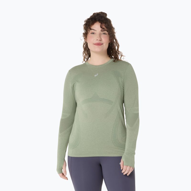 Moteriški bėgimo marškinėliai ilgomis rankovėmis ASICS Road Seamless LS monument blue/whisper green