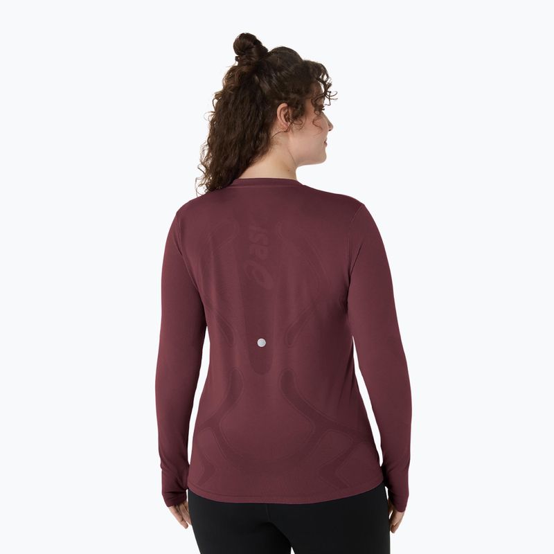 Moteriški bėgimo marškinėliai ilgomis rankovėmis ASICS Road Seamless LS dark currant/port royal 2