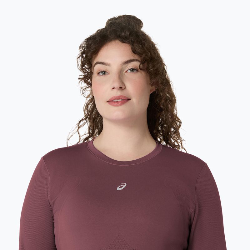Moteriški bėgimo marškinėliai ilgomis rankovėmis ASICS Road Seamless LS dark currant/port royal 4