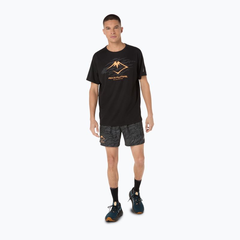 Vyriški bėgimo šortai ASICS Fujitrail All Over Print 5IN performance black 2