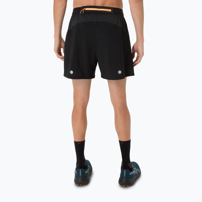 Vyriški bėgimo šortai ASICS Fujitrail All Over Print 5IN performance black 3