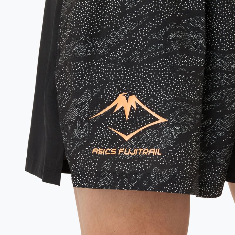 Vyriški bėgimo šortai ASICS Fujitrail All Over Print 5IN performance black 6