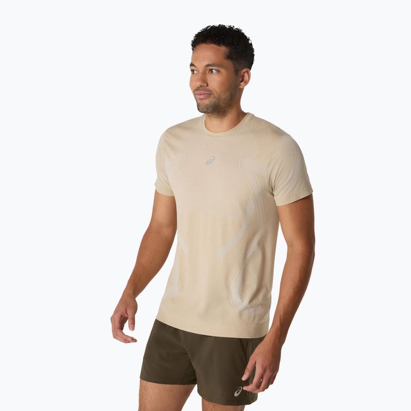 Vyriški bėgimo marškinėliai ASICS Road Seamless cream 4