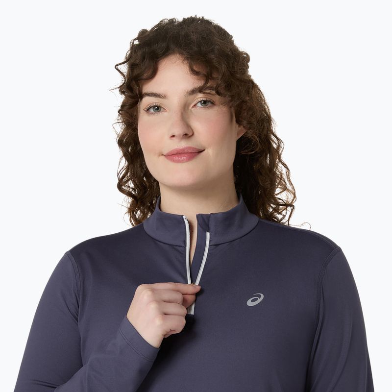 Moteriški bėgimo marškinėliai ilgomis rankovėmis ASICS Core LS Half Zip Winter indigo fog 5