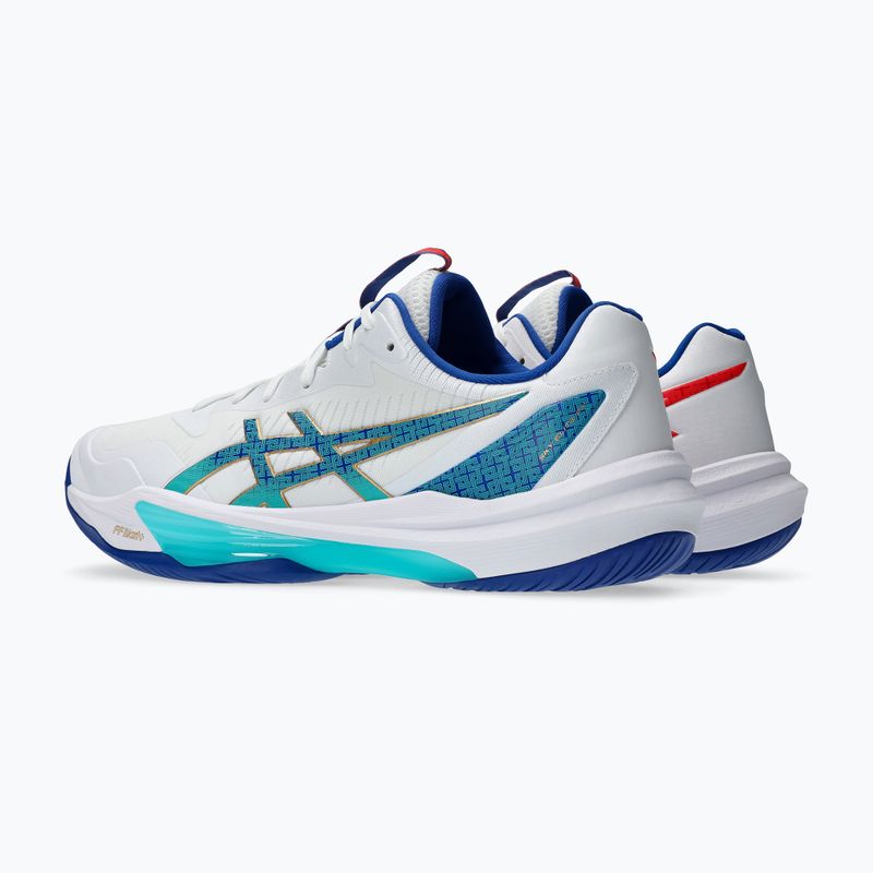 Vyriški tinklinio batai ASICS Sky Elite FF 3 balti/asics mėlyni 11