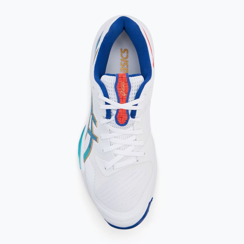 Vyriški tinklinio batai ASICS Sky Elite FF 3 balti/asics mėlyni 5