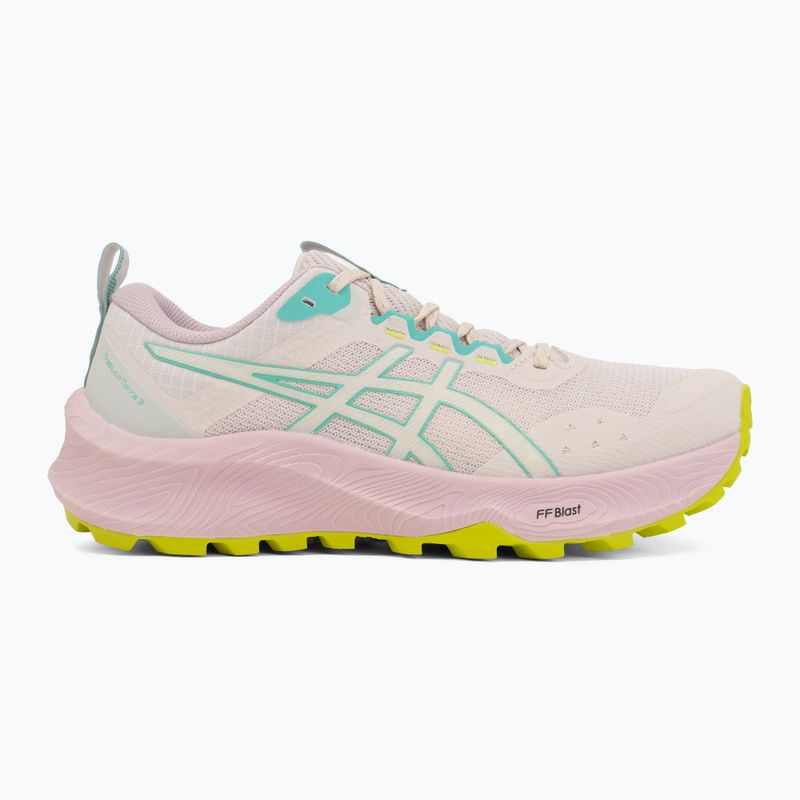 Moteriški bėgimo bateliai ASICS Trabuco Terra 3 mineral beige/aurora green 2