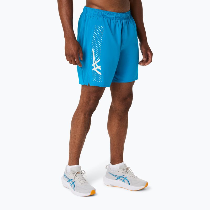 Vyriški bėgimo šortai ASICS Icon 7IN Aegean Blue/Cream 4
