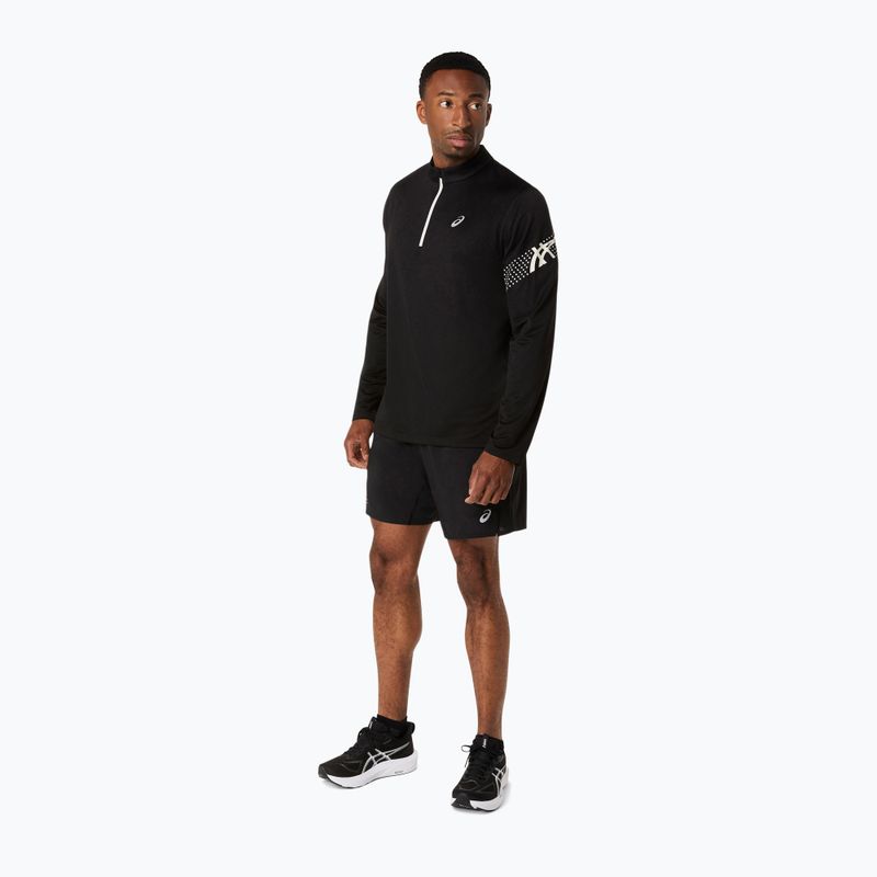 Vyriški bėgimo marškinėliai ilgomis rankovėmis Asics Icon LS 1/2 Zip performance black/cream 2