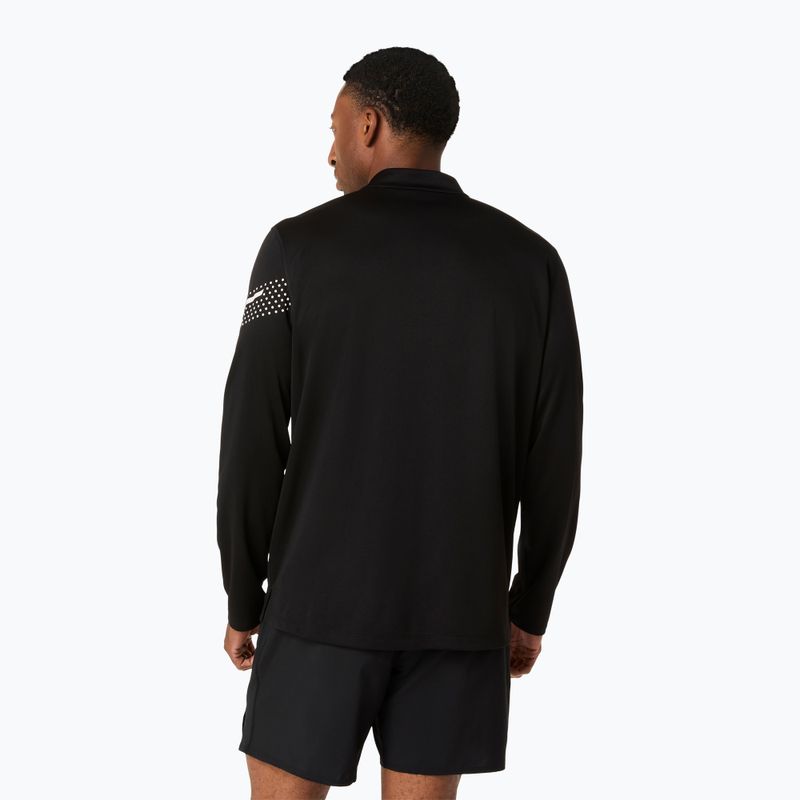 Vyriški bėgimo marškinėliai ilgomis rankovėmis Asics Icon LS 1/2 Zip performance black/cream 3