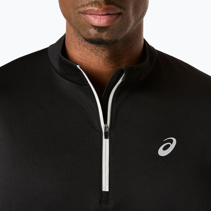 Vyriški bėgimo marškinėliai ilgomis rankovėmis Asics Icon LS 1/2 Zip performance black/cream 5