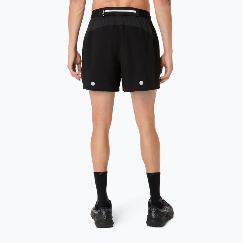 Vyriški bėgimo šortai ASICS Fujitrail All Over Print 5IN performance black/carbon/cream 3