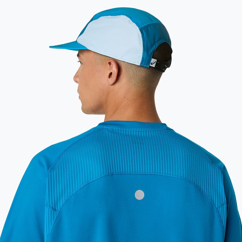 Vyriški bėgimo marškinėliai ASICS Road Fade SS Aegean Blue/Yamabuki 6