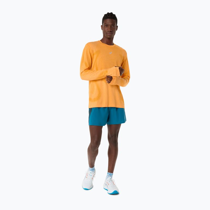 Vyriški bėgimo marškinėliai ilgomis rankovėmis ASICS Road Seamless LS yellow 2