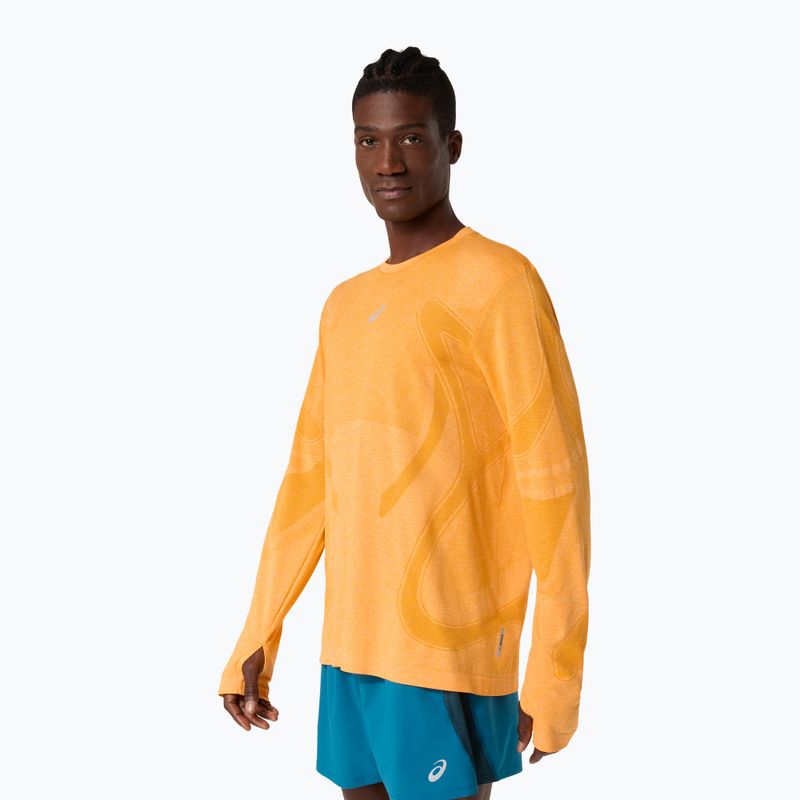 Vyriški bėgimo marškinėliai ilgomis rankovėmis ASICS Road Seamless LS yellow 4