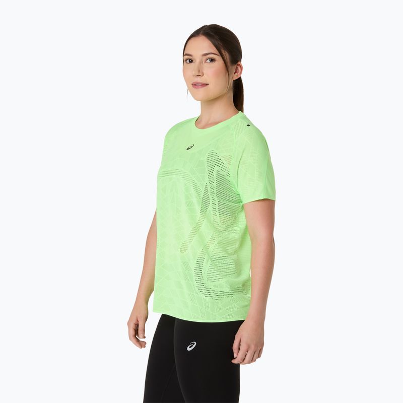 Moteriški bėgimo marškinėliai ASICS Metarun SS Top illuminate green 4