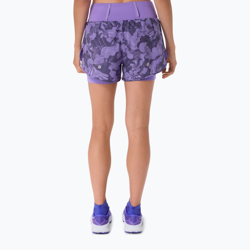 Moteriški bėgimo šortai ASICS Road All Over Print amethyst 3