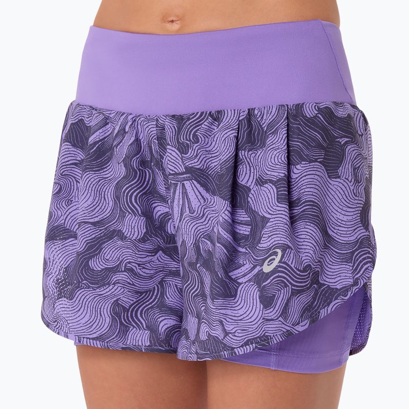 Moteriški bėgimo šortai ASICS Road All Over Print amethyst 5