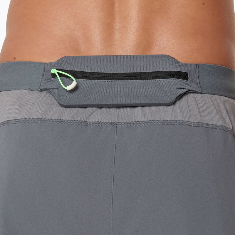 Vyriški bėgimo šortai ASICS Road 5IN clay grey/steel grey/illuminate green 7