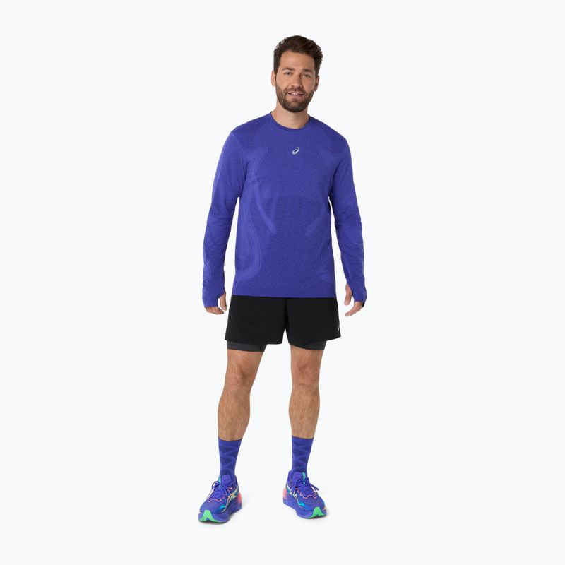 Vyriški bėgimo marškinėliai ilgomis rankovėmis ASICS Road Seamless LS cobalt burst/eggplant 2