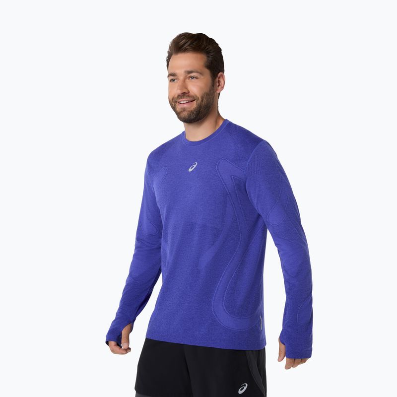Vyriški bėgimo marškinėliai ilgomis rankovėmis ASICS Road Seamless LS cobalt burst/eggplant 4