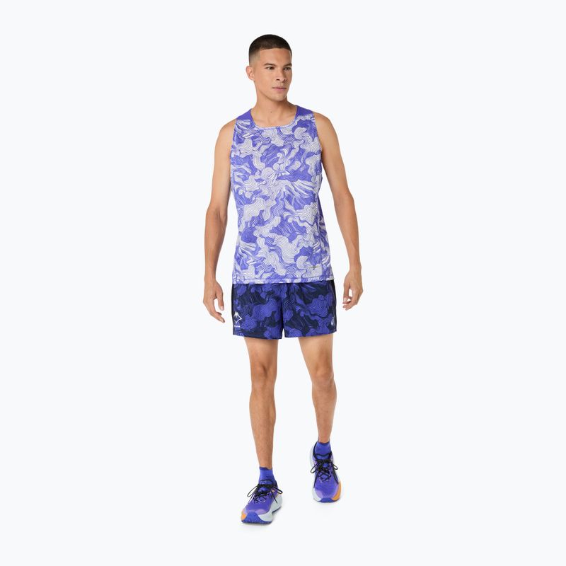 Vyriški bėgimo marškinėliai ASICS Fujitrail Singlet cobalt burst/cream 2