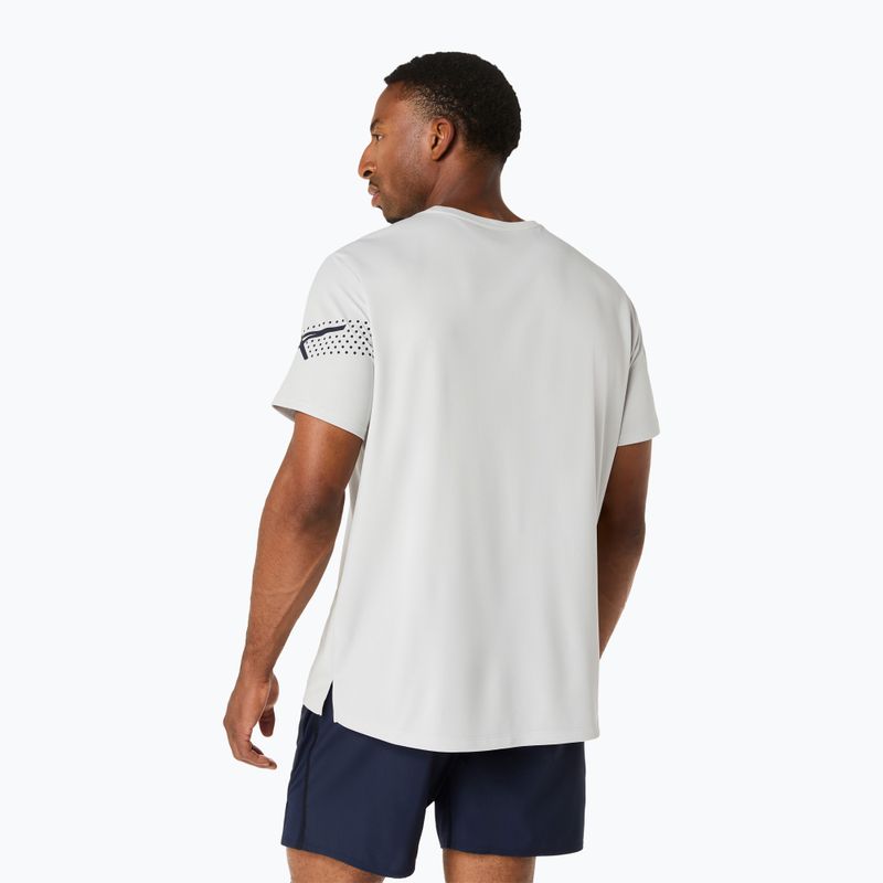 Vyriški bėgimo marškinėliai ASICS Icon SS cloud grey/midnight 3