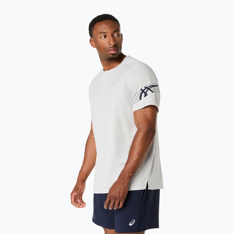 Vyriški bėgimo marškinėliai ASICS Icon SS cloud grey/midnight 4