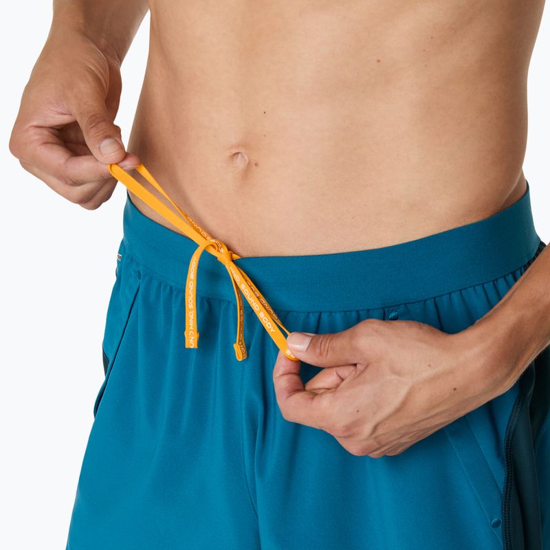 Vyriški bėgimo šortai ASICS Road 5IN tranquil teal/dark teal/yamabuki 7