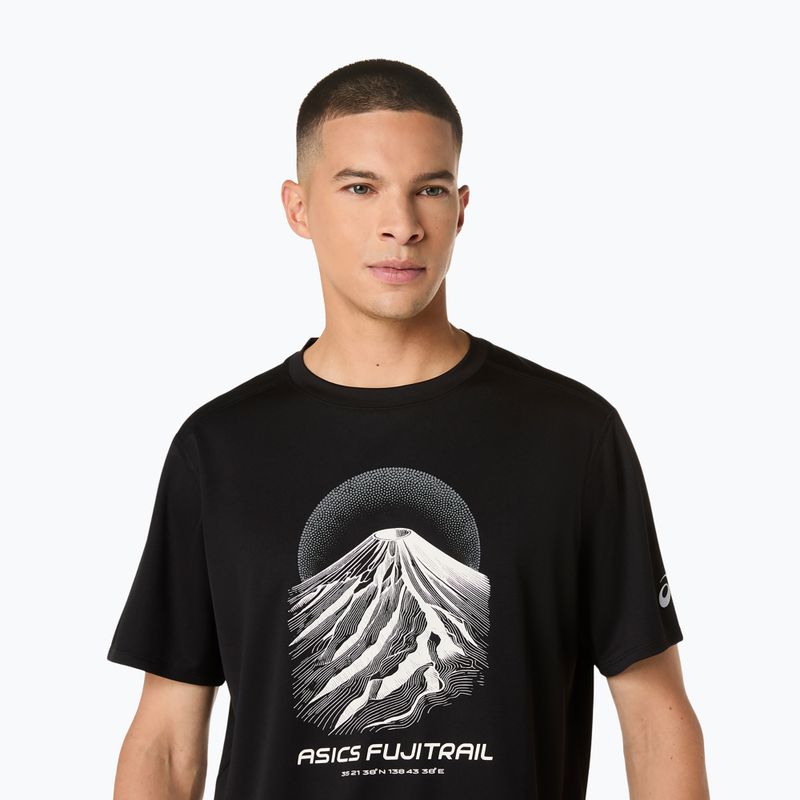 Vyriški bėgimo marškinėliai Asics Fujitrail Logo Ss Top Performance Black/Cream/Carbon 5