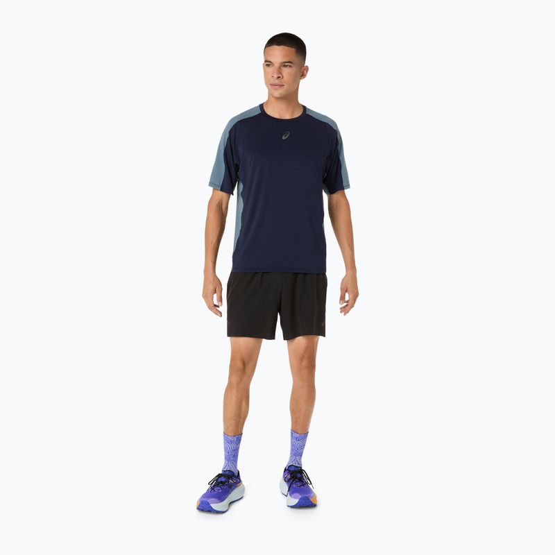 Vyriški bėgimo marškinėliai ASICS Fujitrail Elite SS Top midnight/ironclad 2