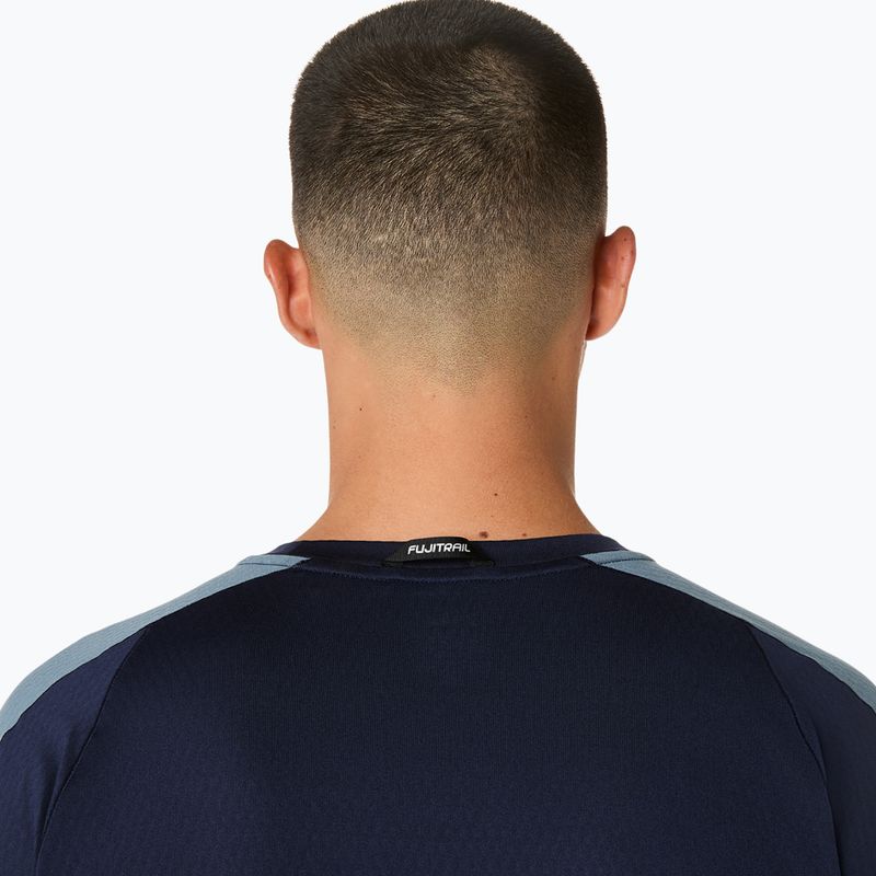 Vyriški bėgimo marškinėliai ASICS Fujitrail Elite SS Top midnight/ironclad 6