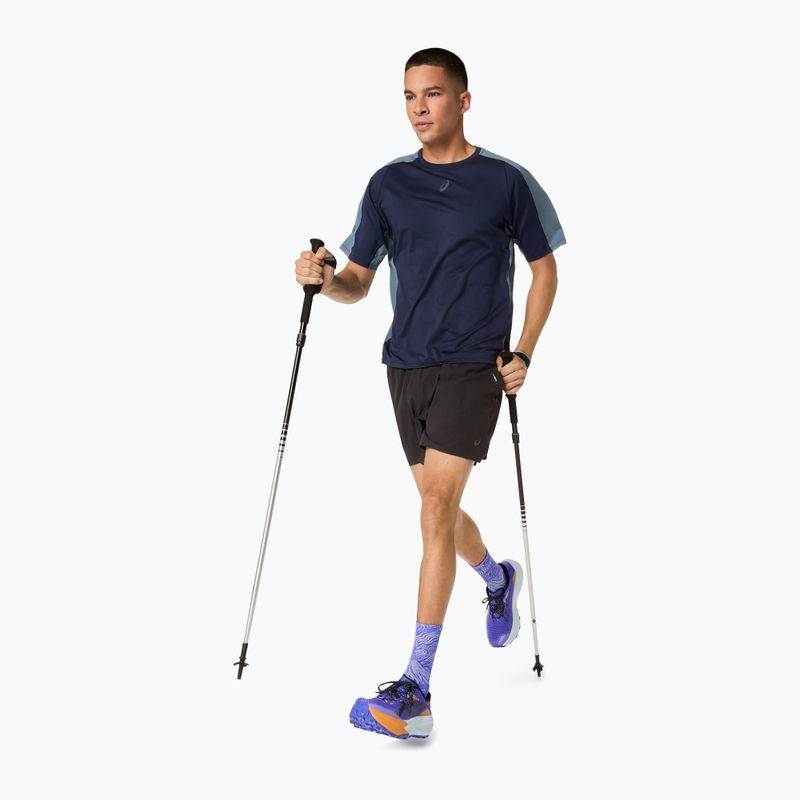 Vyriški bėgimo marškinėliai ASICS Fujitrail Elite SS Top midnight/ironclad 11