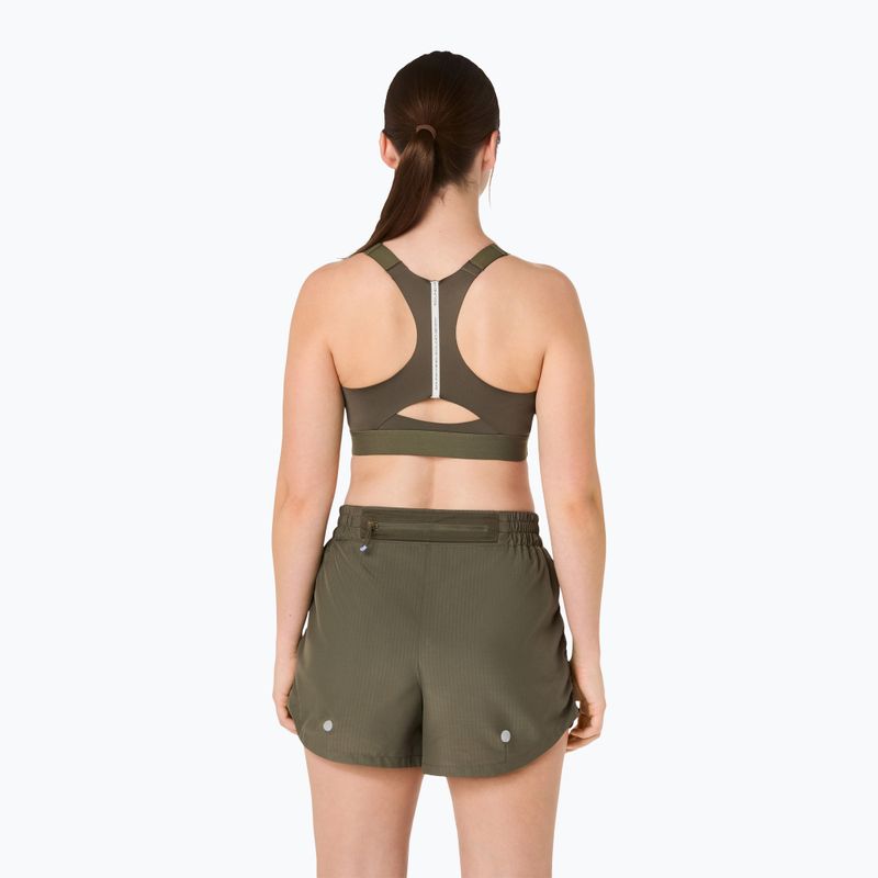 Sportinė liemenėlė ASICS Road Combination Zip dark olive 3