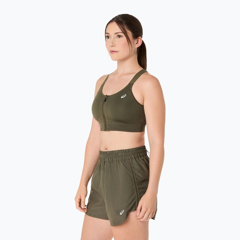 Sportinė liemenėlė ASICS Road Combination Zip dark olive 4