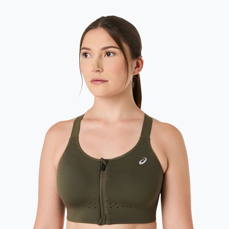 Sportinė liemenėlė ASICS Road Combination Zip dark olive 5