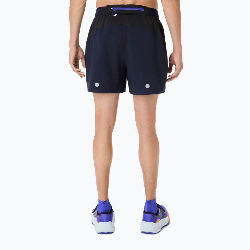 Vyriški bėgimo šortai ASICS Fujitrail All Over Print 5IN midnight/cobalt burst/cream 3