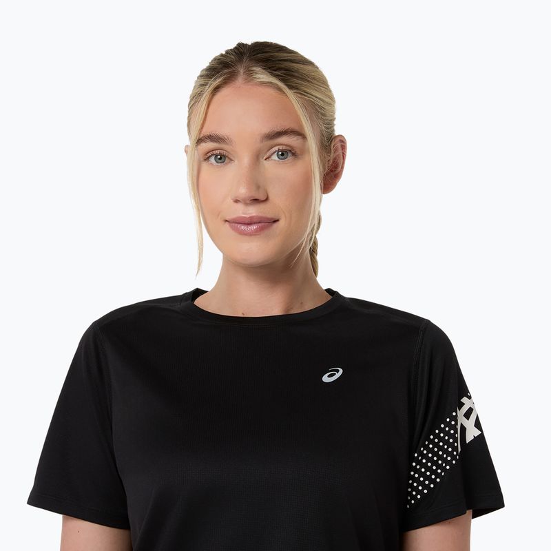 Moteriški bėgimo marškinėliai ASICS Icon SS performance black 5